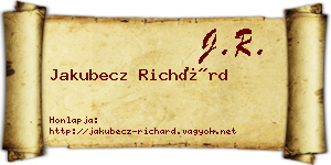 Jakubecz Richárd névjegykártya